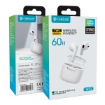 CELEBRAT earphones με θήκη φόρτισης W52, True Wireless, Φ13mm, λευκά - Image 3