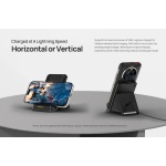 ULEFONE ασύρματος φορτιστής & βάση smartphone WCS01, 50W, μαύρος - Image 3