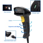 GTCODESTAR barcode scanner X-760H, 1D & 2D, ενσύρματο, μαύρο - Image 4