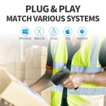 GTCODESTAR barcode scanner X-9701B, 1D & 2D, ενσύρματο & ασύρματο, Bluetooth, 2000mAh, μαύρο - Image 2