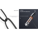 YISON earphones με μικρόφωνο X2, 3.5mm σύνδεση, Φ10mm, 1.36m, λευκά - Image 2