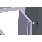 YLI ELECTRONIC επιτοίχια βάση συγκράτησης πόρτας YD-602L, 180kg - Image 2