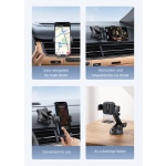 USAMS βάση smartphone αυτοκινήτου US-ZJ072 για ταμπλό/παρμπρίζ, μαύρη - Image 3