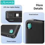 USAMS power bank CD225 με καλώδιο Lightning, 2x θύρες εξόδου, 10000mAh, 20W, μαύρο - Image 4