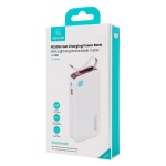USAMS power bank CD225 με καλώδιο Lightning, 2x θύρες εξόδου, 10000mAh, 20W, λευκό - Image 5