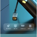 CABLETIME καλώδιο HDMI 2.1 CT-HM8K, 8K/60Hz, 48Gbps, 28AWG, 2m, μαύρο - Image 3
