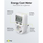 GOOBAY μετρητής κατανάλωσης ρεύματος 64589 με οθόνη, 16A, λευκός - Image 5