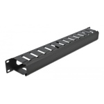 DELOCK cable management 66550 για rack 19"/1U, μεταλλικό, μαύρο