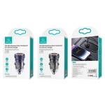 USAMS φορτιστής αυτοκινήτου US-CC175, USB & USB-C, 45W, QC & PD, μαύρος - Image 5