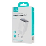 USAMS φορτιστής τοίχου US-CC229, USB & USB-C, 30W, GaN, λευκός - Image 4