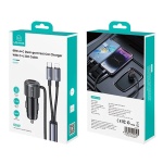 USAMS φορτιστής αυτοκινήτου CC287 με 2 σε 1 καλώδιο, USB/USB-C θύρες, 66W, μαύρος - Image 5