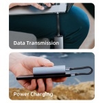 CABLETIME καλώδιο USB-C CT-FU4-AG, flat, 240W, 40Gbps, 8K/60Hz, USB4, 0.15m, μαύρο - Image 3