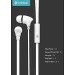 CELEBRAT earphones με μικρόφωνο G3, 3.5mm σύνδεση, Φ10mm, 1.2m, λευκά - Image 3