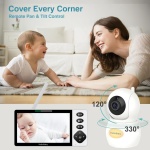 HELLOBABY ενδοεπικοινωνία μωρού HB6084L με κάμερα & οθόνη 5.5", 720p, PTZ - Image 2