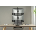 BRATECK βάση γραφείου για 2x οθόνες LDT66-T02V, 17-32", έως 9kg - Image 2