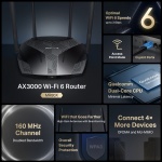 MERCUSYS router MR80X, Wi-Fi 6, 3Gbps AX3000, Dual Band - Image 2