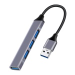 POWERTECH USB hub PT-1114, 4x θυρών, 5Gbps, USB σύνδεση, γκρι