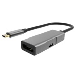 POWERTECH αντάπτορας USB-C σε DisplayPort PTH-054, 65W PD, 4K, γκρι