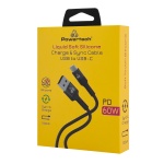 POWERTECH καλώδιο USB-C σε USB PTR-0161, σιλικόνης, 60W, 480Mbps, 1m, μαύρο - Image 2