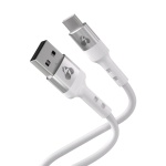POWERTECH καλώδιο USB-C σε USB PTR-0162, σιλικόνης, 60W, 480Mbps, 1m, λευκό
