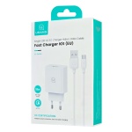 USAMS φορτιστής τοίχου SCXLTZ01 με καλώδιο micro USB, USB, 18W, λευκός - Image 3