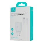 USAMS φορτιστής τοίχου SCXLTZ03 με καλώδιο Lightning, USB, 18W, λευκός - Image 3