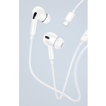 USAMS earphones με μικρόφωνο EP-41, Lightning, Φ10mm, 1.2m, λευκά - Image 4