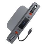 USAMS φορτιστής αυτοκινήτου US-SJ649 για Tesla(3/Y), με 2x καλώδια, USB/USB-C θύρες, 60W, γκρι