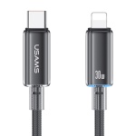 USAMS καλώδιο Lightning σε USB-C US-SJ659, 30W, 480Mbps, 1.2m, μαύρο