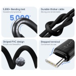 USAMS καλώδιο USB-C σε USB US-SJ688, 3A, 480Mbps, 1m, λευκό - Image 3