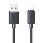 USAMS καλώδιο Lightning σε USB US-SJ689, 2.4A, 480Mbps, 1m, μαύρο