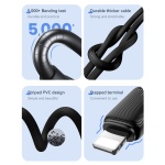 USAMS καλώδιο Lightning σε USB-C US-SJ692, 30W, 480Mbps, 1m, λευκό - Image 3