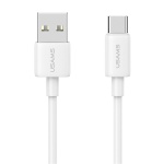 USAMS καλώδιο USB-C σε USB US-SJ708, 3A, 480Mbps, 1m, λευκό