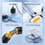 USAMS καλώδιο Lightning σε USB US-SJ709, 2.4A, 480Mbps, 1m, λευκό - Image 2