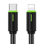 USAMS καλώδιο Lightning σε USB-C US-SJ735, 30W, 480Mbps, 1m, μαύρο