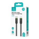 USAMS καλώδιο Lightning σε USB-C US-SJ735, 30W, 480Mbps, 1m, μαύρο - Image 3