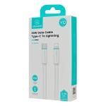 USAMS καλώδιο Lightning σε USB-C US-SJ735, 30W, 480Mbps, 1m, λευκό - Image 3