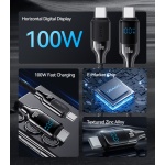 USAMS καλώδιο USB-C SJ742, 100W, 480Mbps, 1.2m, λευκό - Image 2