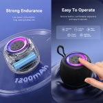 USAMS φορητό ηχείο US-YX014, 10W, Bluetooth, 1200mAh, μαύρο - Image 3