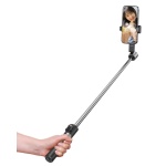 USAMS selfie stick ZB324 με τρίποδο, έως 110cm, Bluetooth, μαύρο - Image 2