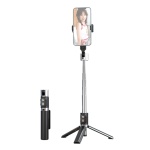 USAMS selfie stick ZB324 με τρίποδο, έως 110cm, Bluetooth, μαύρο