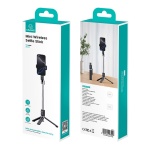 USAMS selfie stick ZB324 με τρίποδο, έως 110cm, Bluetooth, μαύρο - Image 5