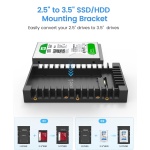 ORICO tray 3.5" για 2.5" HDD/SSD 1125SS-V1, 6Gbps, μαύρο - Image 2