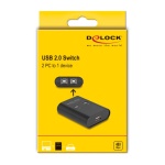 DELOCK USB Type B switch 11503, 2 σε 1, μαύρο - Image 3