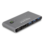 DELOCK DisplayPort KVM switch 18646 με 4x θύρες USB 5Gbps, 8K/30Hz, γκρι - Image 2