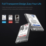 ORICO θήκη για 2.5" SATA HDD/SSD 2139C3, 5Gbps, διάφανη - Image 4