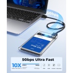 ORICO θήκη για 2.5" SATA HDD/SSD 2139U3, 5Gbps, διάφανη - Image 2