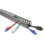 DELOCK cable management 22029, πλαστικό, 40x40mm, 1m, γκρι - Image 2