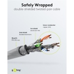 GOOBAY καλώδιο δικτύου 50891, CAT 6 S/FTP, copper, 250MHz, 10m, γκρι - Image 3