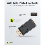 GOOBAY αντάπτορας DisplayPort σε HDMI 51719, 1920x1200p, μαύρος - Image 3